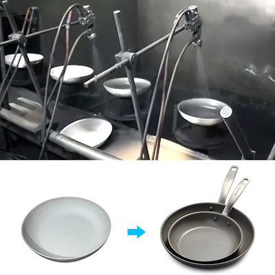 अच्छा दाम कुकवेयर पॉट के लिए स्वचालित स्प्रे पेंट नॉन स्टिक कोटिंग मशीन ऑनलाइन