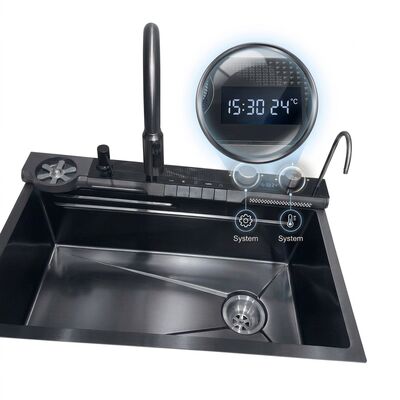 अच्छा दाम 32 Inch PVD Gunmetal Undermount Single Bowl Kitchen Sink 16 Gauge with Cutting Board ऑनलाइन
