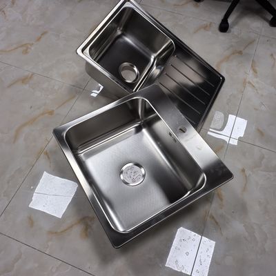 फ्रॉस्टेड ब्रश स्टेनलेस स्टील सिंक नैनो गन ग्रे स्टेनलेस स्टील सिंक 304 स्टेनलेस स्टील सिंक स्टेज के तहत स्थापित
