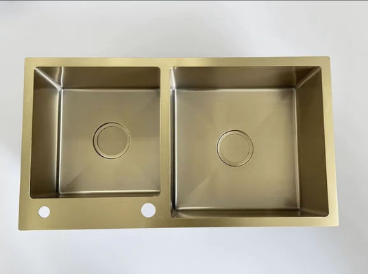 SUS304 स्टेनलेस स्टील स्वर्ण वर्ग रसोई सिंक