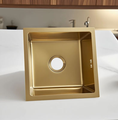SUS304 स्टेनलेस स्टील स्वर्ण वर्ग रसोई सिंक