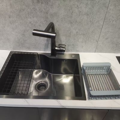 304 स्टेनलेस स्टील डबल कटोरा रसोई सिंक सामान के साथ