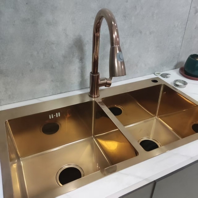 वाणिज्यिक और घरेलू उपयोग के लिए अनुकूलन योग्य स्टेनलेस स्टील किचन सिंक