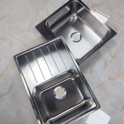 304 स्टेनलेस स्टील डबल बाउल किचन सिंक ड्रेनर के साथ
