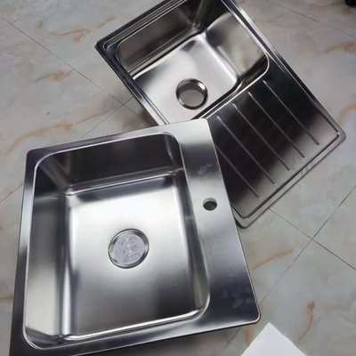 अच्छा दाम अंडरमाउंट और टॉप माउंट के अनुकूल खाद्य ग्रेड 304 स्टेनलेस स्टील (18/8) सिंगल बाउल किचन सिंक अंडरमाउंट टॉप माउंट | कस्टम स्टील गेज उपलब्ध | कस्टम बेसिन गहराई उपलब्ध | जंग रोधी और संक्षारण प्रतिरोधी ऑनलाइन