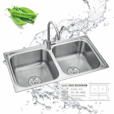अच्छा दाम 304 स्टेनलेस स्टील सिंगल बाउल रसोई सिंक अंडरमाउंट या टॉपमाउंट ऑनलाइन