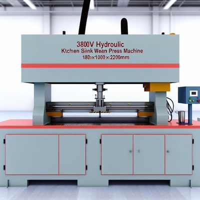 380V हाइड्रोलिक किचन सिंक वेल्डिंग सीम प्रेस मशीन 1800x1000x2100 मिमी