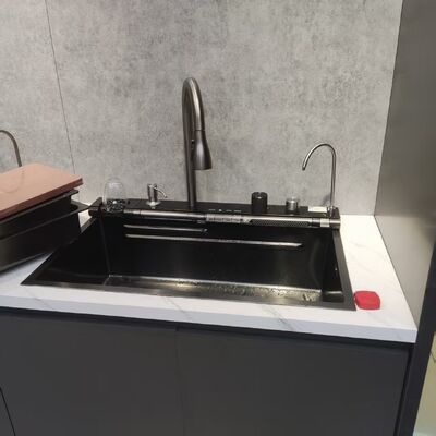 उच्च परिशुद्धता सीएनसी मशीनीकृत गर्मी प्रतिरोधी 316L स्टेनलेस स्टील रसोई सिंक के साथ 250-300 मिमी कटोरा गहराई और 1.2-1.5 मिमी पैनल मोटाई