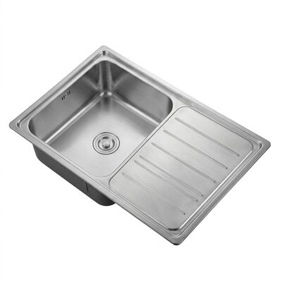 अच्छा दाम Workstation 30x18 Kitchen Sink SUS304 16 Gauge Single Bowl with Drainboard ऑनलाइन