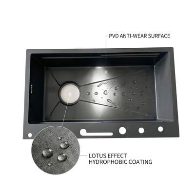 अच्छा दाम 33 Inch Undermount Double Bowl Kitchen Sink 16 Gauge with Soap Dispenser SUS304 ऑनलाइन