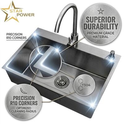 अच्छा दाम 15 Inch Round Undermount Bar Sink SUS304 20 Gauge Stainless Steel with Basket Strainer ऑनलाइन